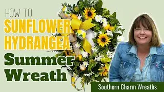 Summer Hydrangea Sunflower Wreath