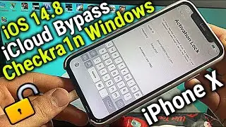 iOS14.8 CHECKRA1N iCloud Bypass iPhone X |Windows|