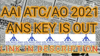 AAI ATC 2021 CUT-OFF||AAI ATC 2021 ANS KEY OUT||RESPONSE SHEET||AAI ATC CUT-OFF