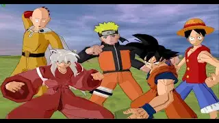 Battle Anime (Goku, Naruto, Luffy, Saitama, Inuyasha) | DBZ Budokai Tenkaichi 3