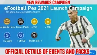 New Officially Confirmed Rewards Campaign In Pes 2021 | Confirmed Packs and Event of Pes 2021 Mobile
