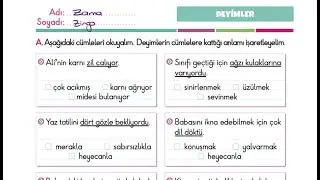3.Sınıf Türkçe Deyimler ve Anlamları Konu Anlatımı