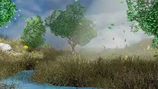 blender 3.2 stylized river forest animation