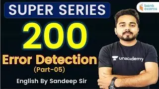 Super Series for All Exams | English by Sandeep Sir | Error Detection (Part-5)