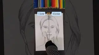 Drawing Scarlett in 1 hour vs. 10 hours ✨,#shortsvideo #short #shorts #scarlettjohansson #drawing
