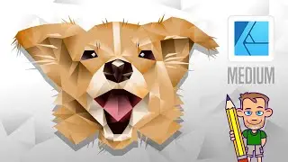 Affinity Designer Tutorial - Triangles and Gradients - creating a dog's face