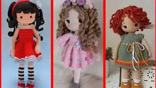 50 curly hair amigurumi dolls design || stylish crochet toy ideas #easypaperart #stufftoys #crochet