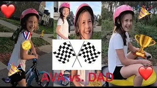 AVA vs DAD Races!!  Loser gets an Orby Ice Water Bath!!