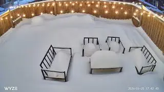 Backyard Snowfall Time-Lapse | Morning to Night ❄️