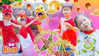 Nhạc Trung Thu Múa Lân Ông Địa Sôi Động - Thùng Thình Thình Trống Rộn Ràng Ngoài Đình, Rước Đèn