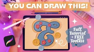 Easter Stitching Tutorial 🐇 | Beginner Friendly + FREE Procreate Toolkit