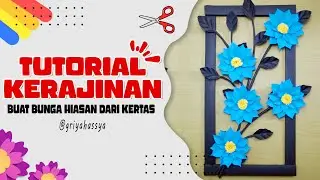 Making Wall Hangings From Paper | Home Decoration Craft Ideas | How to Make Easy Paper Flowers