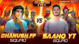 🤬DHANUSH FF GAMER VS 😨SAAHO YT  SQUAD | REVENGE 🤬| 4 VS 4🔥| LIMITED❤️‍🔥| IN TELUGU #dfg #freefire