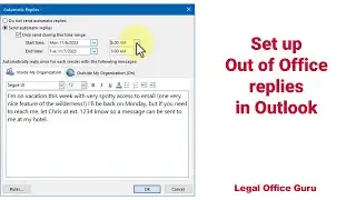 How to set up Out of Office replies in Outlook