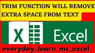 trim function in excel |How to use TRIM#trim #trending #like #excel #short #shorts #share #subscribe