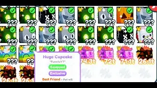 I  GOT THE HUGE CUPCAKE!!! FASTEST WAY TO MAX OUT MASTERY PET SIM X!!!!