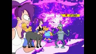 Mugen Random Battles - Homer & Bart Vs Leela & Bender