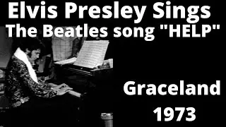 WOW!!! - Elvis Presley Sings The Beatles song HELP   Graceland 1973