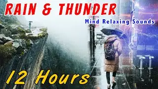 12 Hour Raining sounds  with thunderstorm