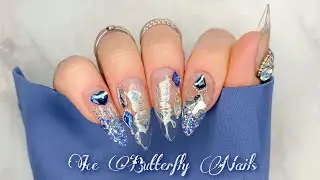ICE BUTTERFLY NAILS🦋🧊