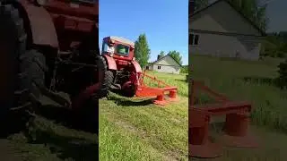 первое полевое испытание роторной косилки Senox 165. 