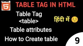 How to create a table in HTML||Table tag in HTML||Table attributes|