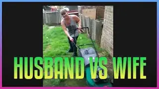 Husband vs wife battle 😱 How to start a petrol mower like a boss
