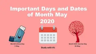 Important days & dates of May •2020