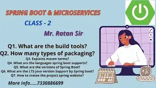 Spring Boot & Microservices || class-2 || Creating Project & Folders || Mr. RATAN SIR || LIKE COMM.