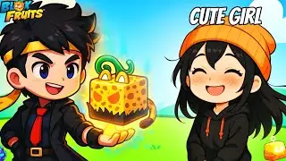I Met A Cute Girl In Blox Fruits || Noob To Pro Blox Fruits