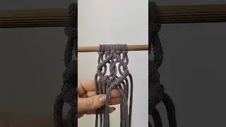 makramé csavart gyémánt minta / macrame spiral diamond pattern 