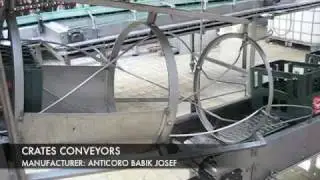 Crates conveyor system - manufacturer: ANTICORO Babik