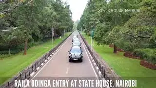 Bird's View: Raila Odinga Entry at State House Nairobi ahead of the launch of AUC bid