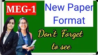 New Paper format ..and focus area of meg-1 paper