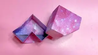 Beautifu heart box making tutorial.How to make an origami organizer box. Easy paper crafts. handmade
