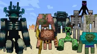 Tonic Mutant Warden vs All Mutant Mobs / Minecraft Mob Battle