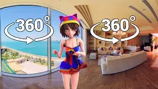 360 vr Pomni Sad Cat Dance