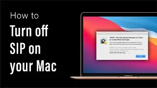 How to turn off System Integrity Protection (SIP) on your MacBook?
