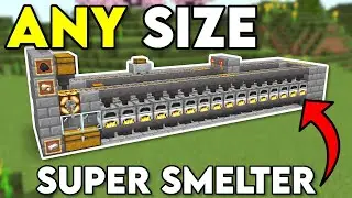 The BEST Minecraft Super Smelter! Minecraft Bedrock 1.21
