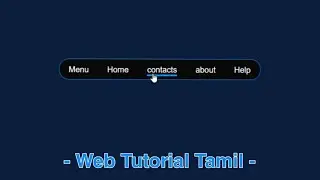 Navigation Border Hover effect Html and CSS Web Tutorial Tamil | #html #css #youtube #trending