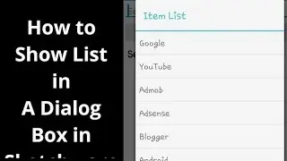 How to Display a String List in a Dialog Box in Sketchware|Part #2|