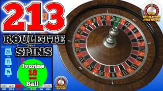 213 Roulette Wheel Spins – 18 mm Roulette Ball - Both Directions - Blue Scoreboard
