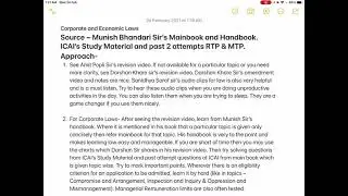 Law - How to score good marks in CA Final Corporate and Economic Laws