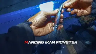 Handline fishing mancing ikan dilaut malam hari