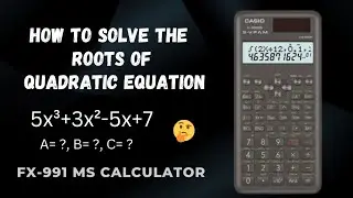 How to find quadratic equation by using fx-991 ms calculator || scientific calculator ||