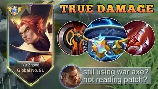 YU ZHONG TRUE DAMAGE BUILD IS PERFECT FOR SUSTAIN ON TEAM FIGHTS! (Must try)