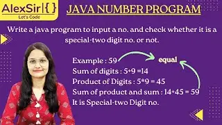 Class 10 ICSE JAVA | Program in Java to print whether the number is special-two digit number or not.