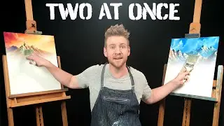 I Followed TWO Bob Ross Videos at once...
