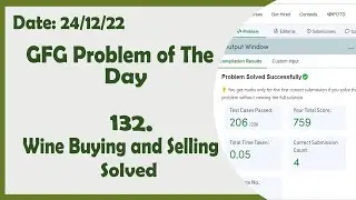 Wine Buying and Selling || C++ || GFG Daily Problem
