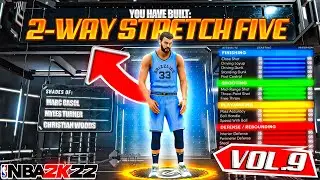 BEST 2 WAY STRETCH FIVE BUILD ON NBA 2K22! RARE BUILD SERIES VOL. 9